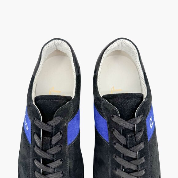 Christian Louboutin My K Low Top Sneakers Size 39.5 US 9.5 Black Blue Suede - Picture 5 of 14